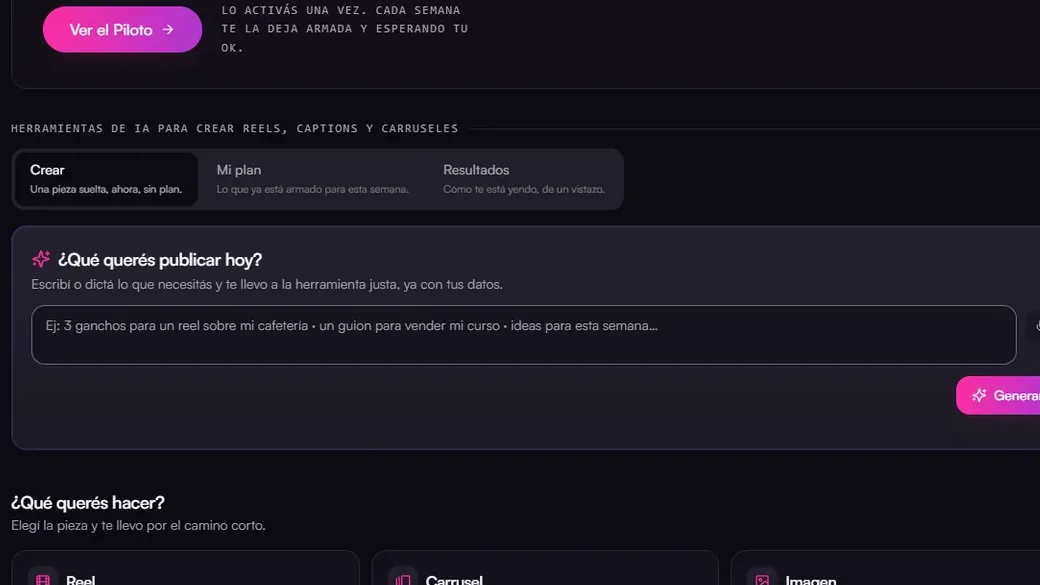 Planifica · Recortes de capturas del panel · datos de ejemplo